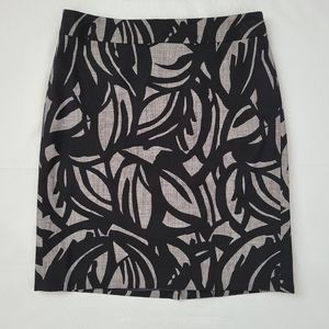 Ann Taylor Petite Women's Palm Print Pencil Skirt Size 6P